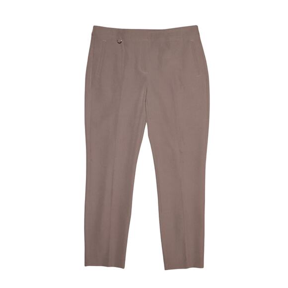 ADRIANNA PAPELL NEW $89 Bi Stretch Kate Fit Ankle Pant‎ Light Gray Size 8 - Picture 1 of 3